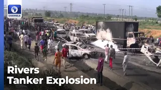 Gov Fubara Visits Tanker Explosion Site In Rivers
