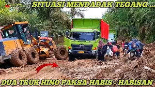 Situasi Mendadak Tegang | Truk Hino Terjebak Dan Paksa Habis-Habisan Di Tanah Lunak