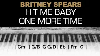 Britney Spears - Hit Me Baby One More Time Karaoke Chords Acoustic Piano Cover Instrumental Lyrics