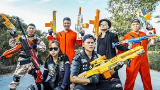 SEAL X Nerf War : SEAL X Warriors Nerf Guns Fight Criminals Group Dr Ken Crazy Bandits Watermelo