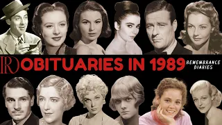 Obituaries in 1989-Famous Celebrities/personalities we have Lost in 1989-EP -1 Remembrance Diaries