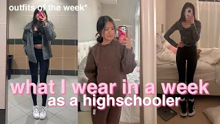 what I wear in a week to school | winter outfits of the week