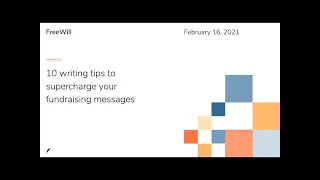 Webinar: 10 writing tips to supercharge your fundraising messages