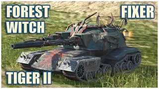 Forest Witch, Tiger II & Fixer • WoT Blitz Gameplay