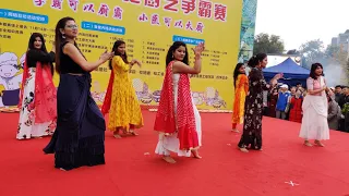 indian dance on food festival in china 💃🕺//indian in china 😎❤️