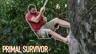 Rappelling Down a 40 FOOT CLIFF Using Tree Roots | Primal Survivor