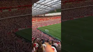 Emirates Stadium went wild after Gabriel Jesus seals the win for Arsenal against Manchester United!