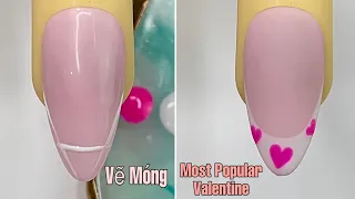 The Most Popular Nail Art Step-by-Step For Beginner 💖Vẽ Móng💅 New Nails Design 💝 New Nails