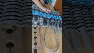 Ultra satisfying ASMR, Finishing a rope mat #shorts