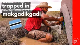 Trapped in the Makgadikgadi Pans (Botswana Self Drive)[Overlanding 4x4/Water Crossing Travel]