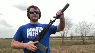 suppressed AK baffle strike! Watch till the end.