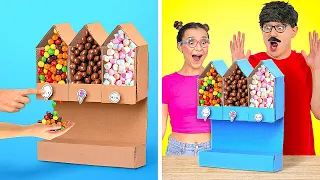 MÁQUINA EXPENDEDORA DE DULCES DE CARTÓN || Manualidades escolares e ideas para padres de 123 GO!