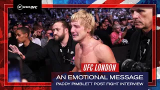 A powerful message from Paddy the Baddy | Pimblett v Leavitt | UFC London Post Fight Interview