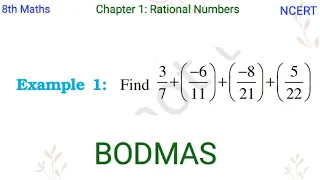 Find 3/7 + (-6/11) + (-8/21) + (5/22) BODMAS