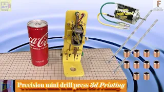 How to DIY a precision mini drill press using DC 380 motor and 3d printer