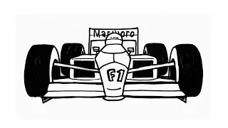 How to Draw a Formula 1 Car -- Formula One Race Car Easy -- How to Draw a Race Car ((2023))