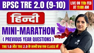 Hindi Marathon for BPSC TRE 3.0 2024 | Hindi PYQ for BPSC TRE 1.0 and 2.0 | | Hindi By Kalyani Ma'am