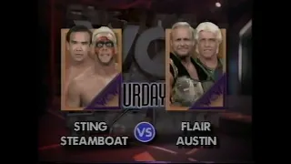 Sting & Ricky Steamboat vs Ric Flair & Steve Austin   Saturday Night July 30th, 1994