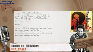 🎙 Lean On Me - Bill Withers Vocal Backing Track with chords and lyrics