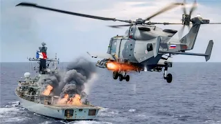 1500 French Troops Drown After Russian Ka-52 Missiles Destroy Their Ship Positions