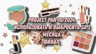 Project pan 10/2024. Использовать и выбросить за 3 месяца. Финал 👍🌟.