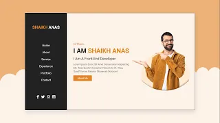 Create A Responsive PERSONAL PORTFOLIO Website Design Using [ HTML CSS JS ] - From Scratch