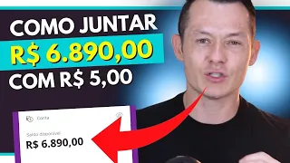 Como JUNTAR R$ 6.890,00 em 1 ANO GANHANDO POUCO começando com Apenas 5 REAIS!