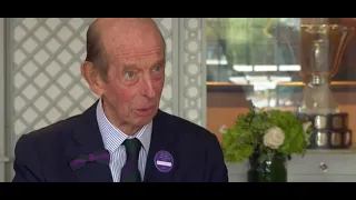 The Duke of Kent gives rare interview as he presents the Wimbledon trophy for the final time