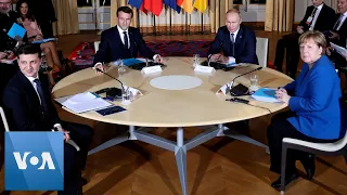 France's Macron, Russia's Putin, Germany's Merkel, Ukraine's Zelenskiy Hold Peace Talks in Paris