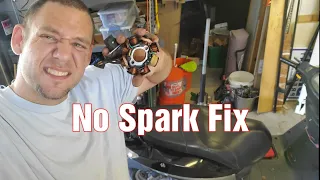 Chinese Scooter 150cc - 50cc no Spark Fix Stator Replacement #gy6 #gy6nation #ifixshet