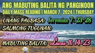 FSMJ | MARCH 7, 2024 | DAILY MASS READING | ANG MABUTING BALITA NG PANGINOON | ANG SALITA NG DIYOS