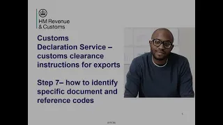 Customs clearance instructions for exports – Step 7 – specific document and reference codes