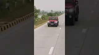 Mahindra Thar top speed on highway#viral#video #thar