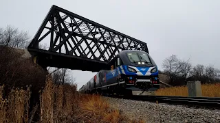 AMTK 301 (Day One ALC-42) leads Amtrak 8 past Glenview, IL