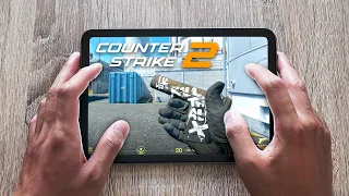 I played SWEATY PC players on COUNTER STRIKE 2 Mobile with iPad Mini IOS 17 - Deathmatch (Handcam)