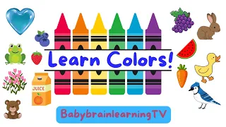 Colors for Toddlers and Preschool, Learning Videos, Low Stimulation Video for Kids, Learn Colors