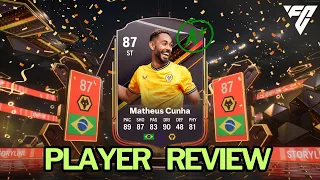 Is 87 Matheus Cunha WORTH IT?? - FC24 Player Review - Lvl 40 Objective GUIDE - Ultimate Team
