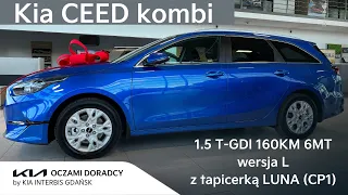 Kia CEED Kombi [1.5 T-GDI 160KM 6MT] wersja L w kolorze Blue Flame z tapicerką LUNA (opcja CP1)