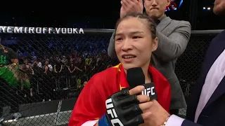 UFC Shenzhen: Zhang Weili and Jessica Andrade Octagon Interviews