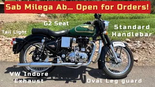 VW Indore Exhaust | Standard Handlebar | Oval Leg guard | All Available now for Sale