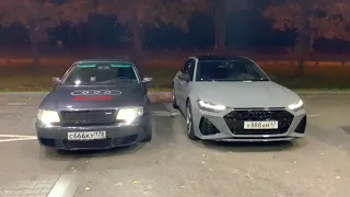 Audi 100s4(4.2biturbo)800+hp vs audi rs6 c8 st2(770hp)