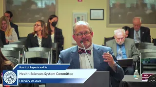 NSHE Board of Regents Health Sciences System Committee: 02/29/24