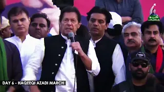 Imran Khan's Haqeeqi Azadi March Day 6 Highlights