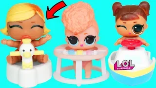 LOL Surprise Dolls Lil Sisters Families Visit Baby School Bus | Fun Toys for Kids | ToyEggVideos