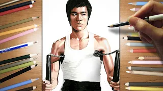 Speed drawing of Bruce Lee 李小龍 鉛筆素描 | Jasmina Susak