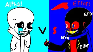 Error!Sans vs Alpha!Sans(animation)(animation already complete)