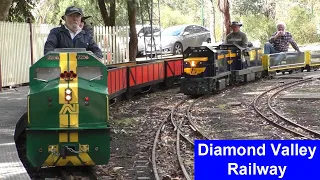 Lots of miniature trains! The Diamond Valley Railway, Eltham, Australia