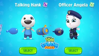 Talking Tom Splash Force Officer Angela vs Talking Hank - New Fun Game Android iOS Gameplay