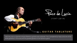 Guitar TAB - Paco de Lucía : Moliendo Cafe | Tutorial Sheet Lesson #iMn