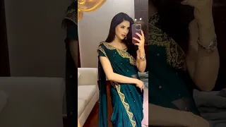 Fizaali in green sari